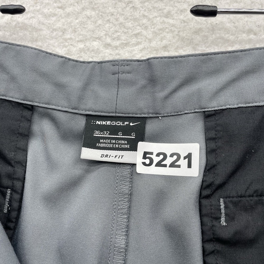 Nike Golf Pants Mens 36x32 Gray Dri-Fit Tech Performance Lightweight Chino Flex - Picture 15 of 15